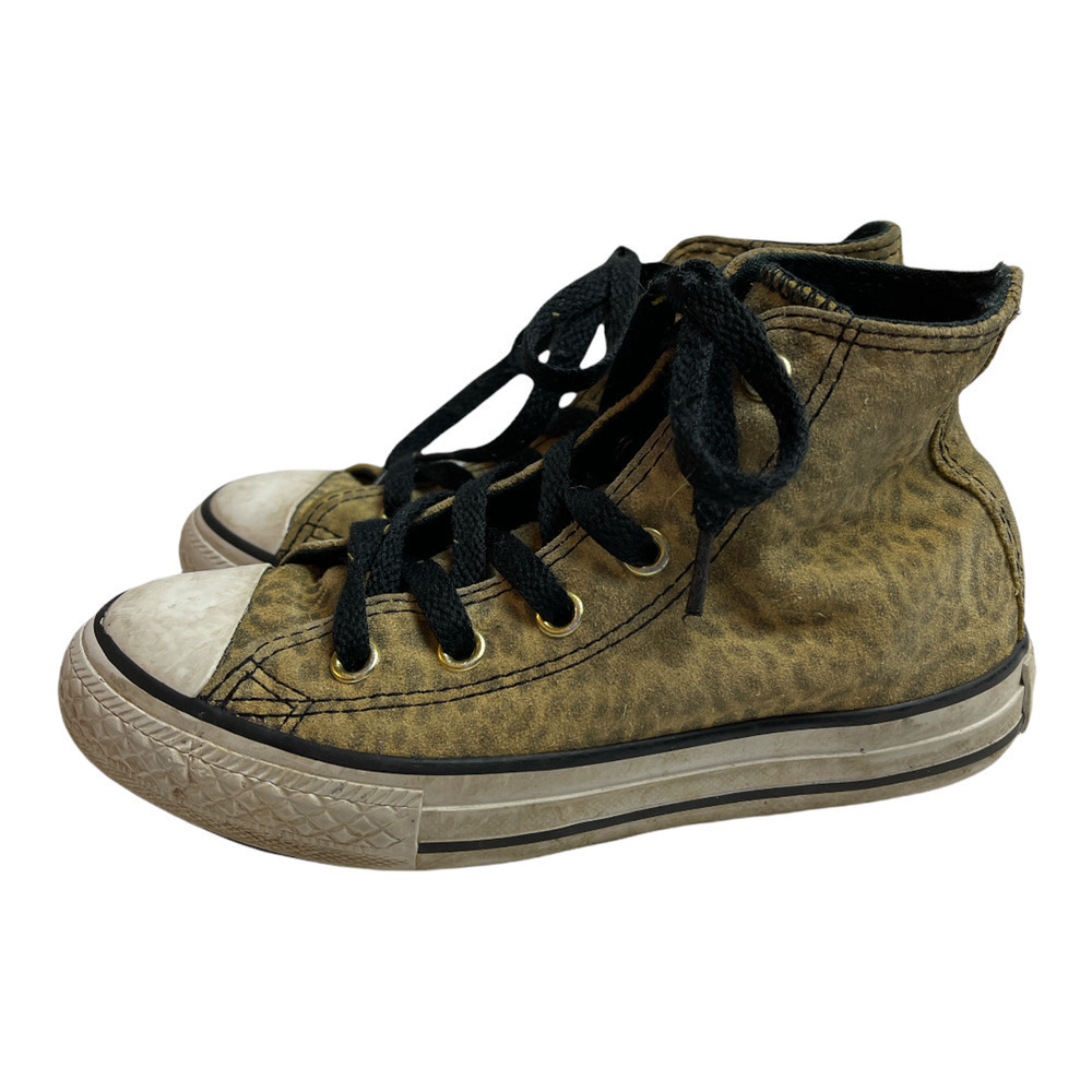Converse Tan Leopard Print Suede High Top Sneakers Youth Size 11 - Picture 4 of 10